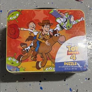 Toy Story 4 Puzzle in Metal Lunch Box - New